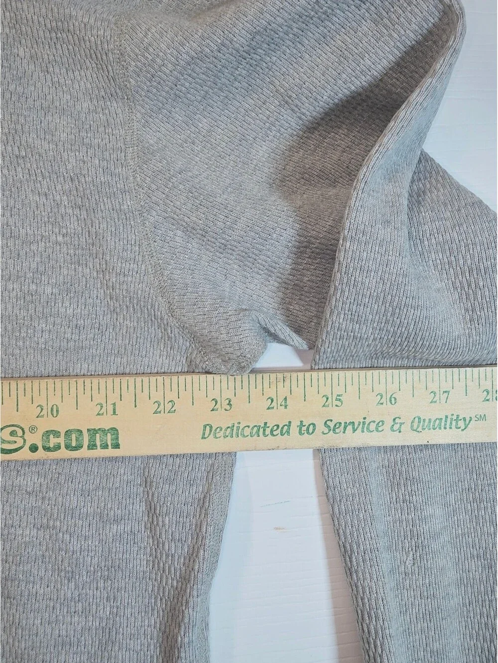 Vintage Polo Sport Ralph Lauren Mens XXL Gray Thermal Waffle Knit Shirt Workwear